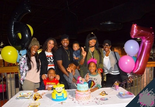 A picture of the joint birthday celebration of Madilyn and her brother, Mason.